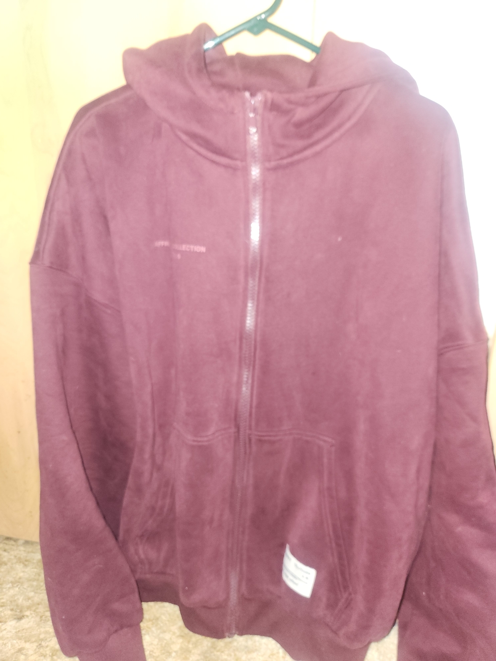 Comfort Maroon Full-Zip Hoodie with Hood